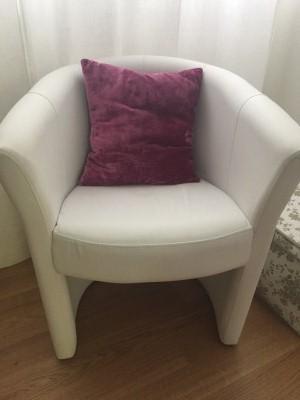 White bedroom chair - Topanga, Los Angeles, California