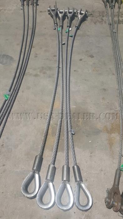 63" WIRE ROPE SLING WITH 7/8" ATTACHMENT END - Los Angeles