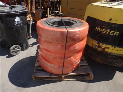 4 NEW MILLENNIUM SOLID PNEUMATIC FORKLIFT TIRE 8.25X15