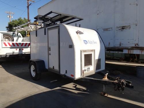 POLICE TRAFFIC SPEED TRAILER - Downtown, Los Angeles, California