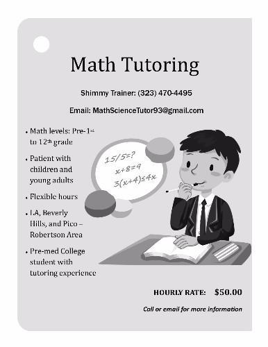 Math Tutor - Rancho Park, Los Angeles, California