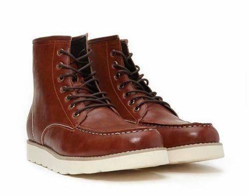 Forever 21 - Men Faux Leather Moccasin Boots - Los Angeles
