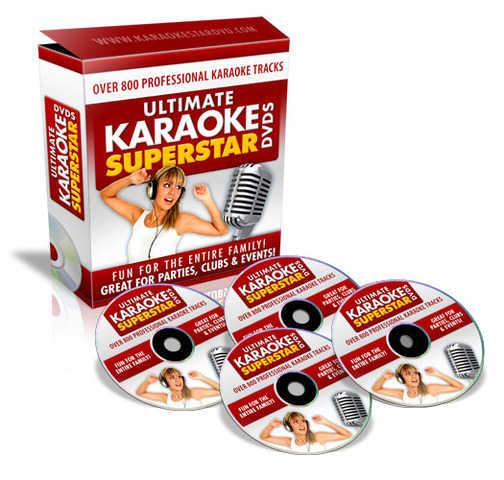 Karaoke Star DVDs 4 Disc Music Song Set