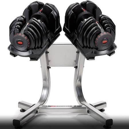 Brand new Bowflex 1090 dumbbells with stand