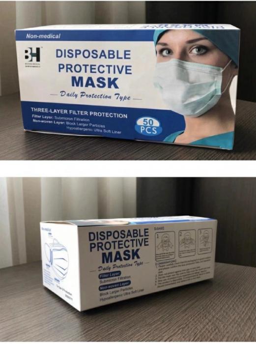 Disposable face mask - El Monte, Los Angeles, California