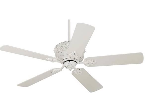 Casa Deville Antique Rubbed White Ceiling Fan