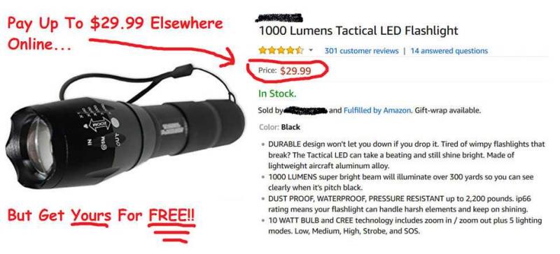 GET YOUR $29.99 MILITARY-GRADE TACTICAL FLASHLIGHT 100% FREE - Fairfax, Los Angeles, California