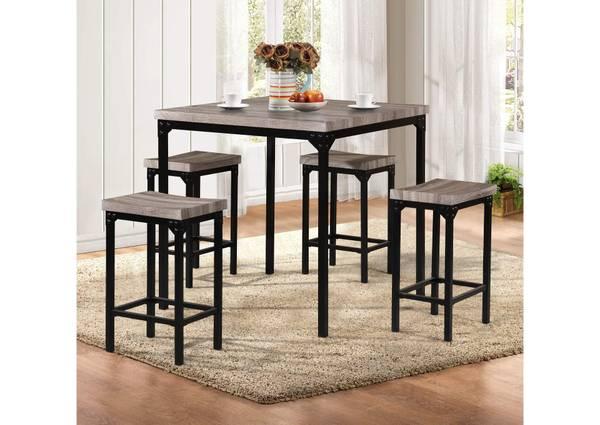 NEW 5 piece counter height dining room set $300