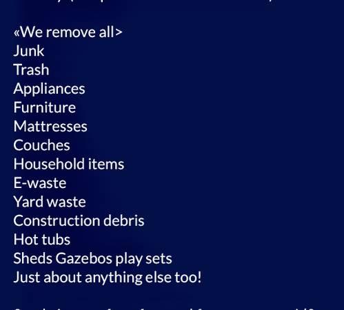 JUNK REMOVAL SAME DAY