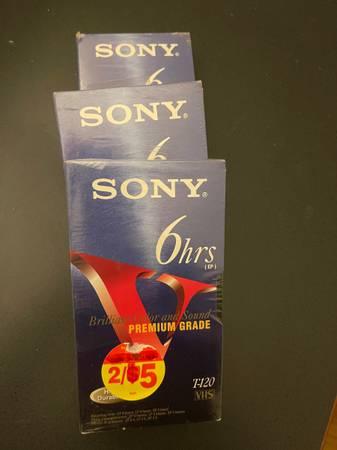 VHS Tapes Sony Premium Grade Prestine Recording New