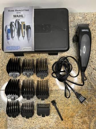 Wahl Adjustable Hair Clippers Trimmers Barber, attachments & case