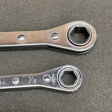 Vintage Proto 1192,1193 6 Point Straight Ratcheting Box Wrenches - Los Angeles