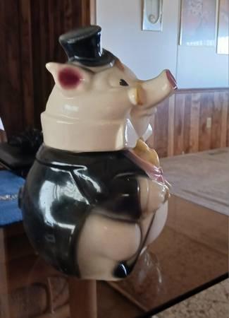 Antique pig cookie jar