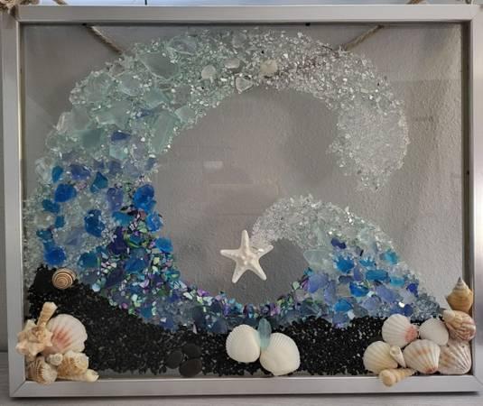 3D Glassed Ocean Beach Art Decor - Los Angeles