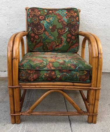 MCM Bentwood Rattan Lounge Chair