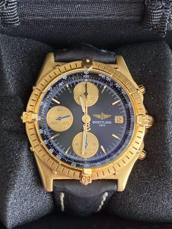 Vintage 18K Gold Breitling Chronomat Chronograph