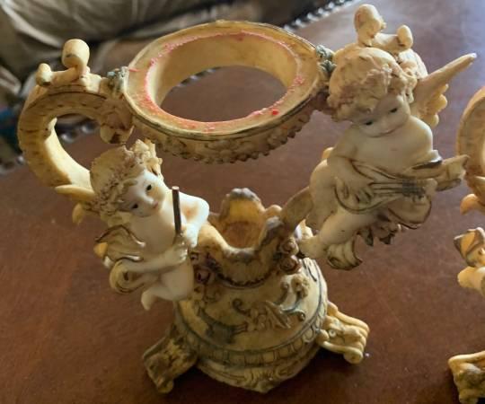 Pair of 6 inch Angel Cherub Candle Holders - Los Angeles