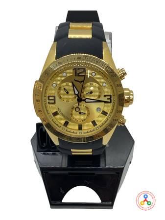 Aquaswiss Trax 6H Black and Gold Stainless Steel Mens Watch