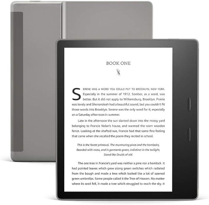 Kindle Oasis – With 7” display and page turn buttons