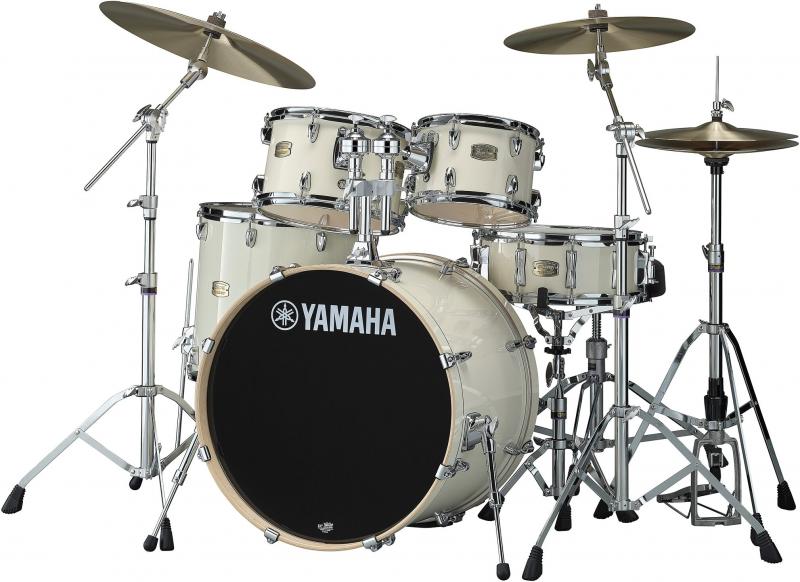 Yamaha SBP2F50 Stage Custom Drum Shell Kit, 5-Piece Classic White