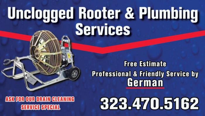 (Plumber/Rooter) Drain cleaning done right. - Koreatown, Los Angeles, California