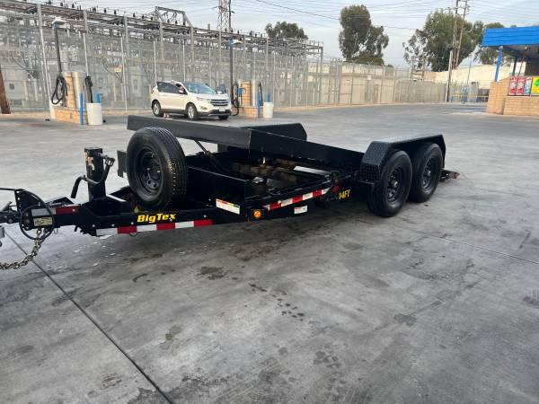2021 big Tex 14ft-16 tilt deck heavy duty equipment trailer - Whittier, Los Angeles, California