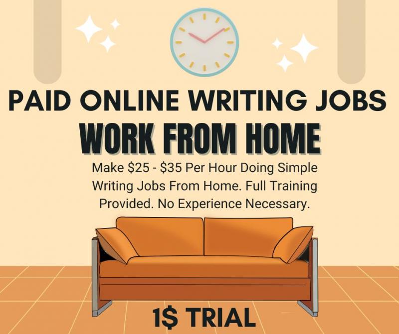 Online Content Writer Opportunities 1$ TRIAL