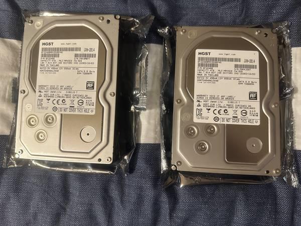 2 x 4TB HGST Ultrastar internal 7200rpm hard drives - Los Angeles