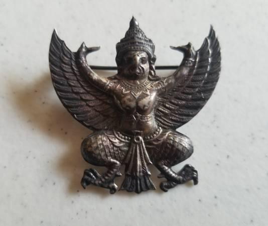 Antique Garuda Metal Pin-Thai /Thailand Royal and National Symbol - Glendora, Los Angeles, California