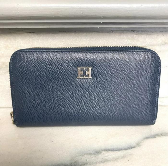 ESCADA Blue Leather Continental Wallet Vintage - Century City, Los Angeles, California